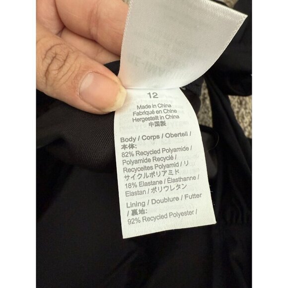 J. Crew Bow One Shoulder One Piece Padded Black Swimsuit UPF NWT 12 Vacation - Picture 7 of 9